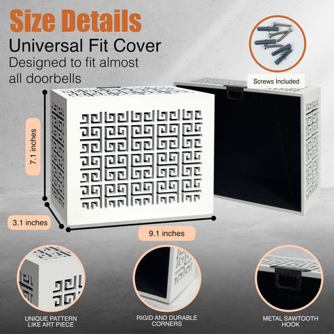 GCDS Home doorbell cover protects chime box and internal components