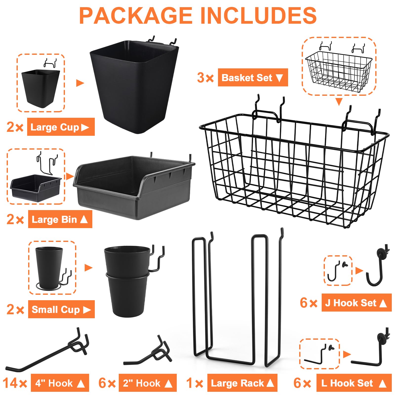G.CORE pegboard medium bin keeps parts organized within reach.
