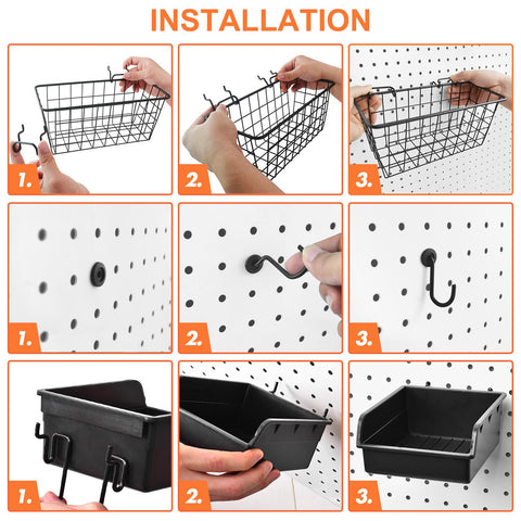 G.CORE pegboard four-inch hook for larger tools and cables.