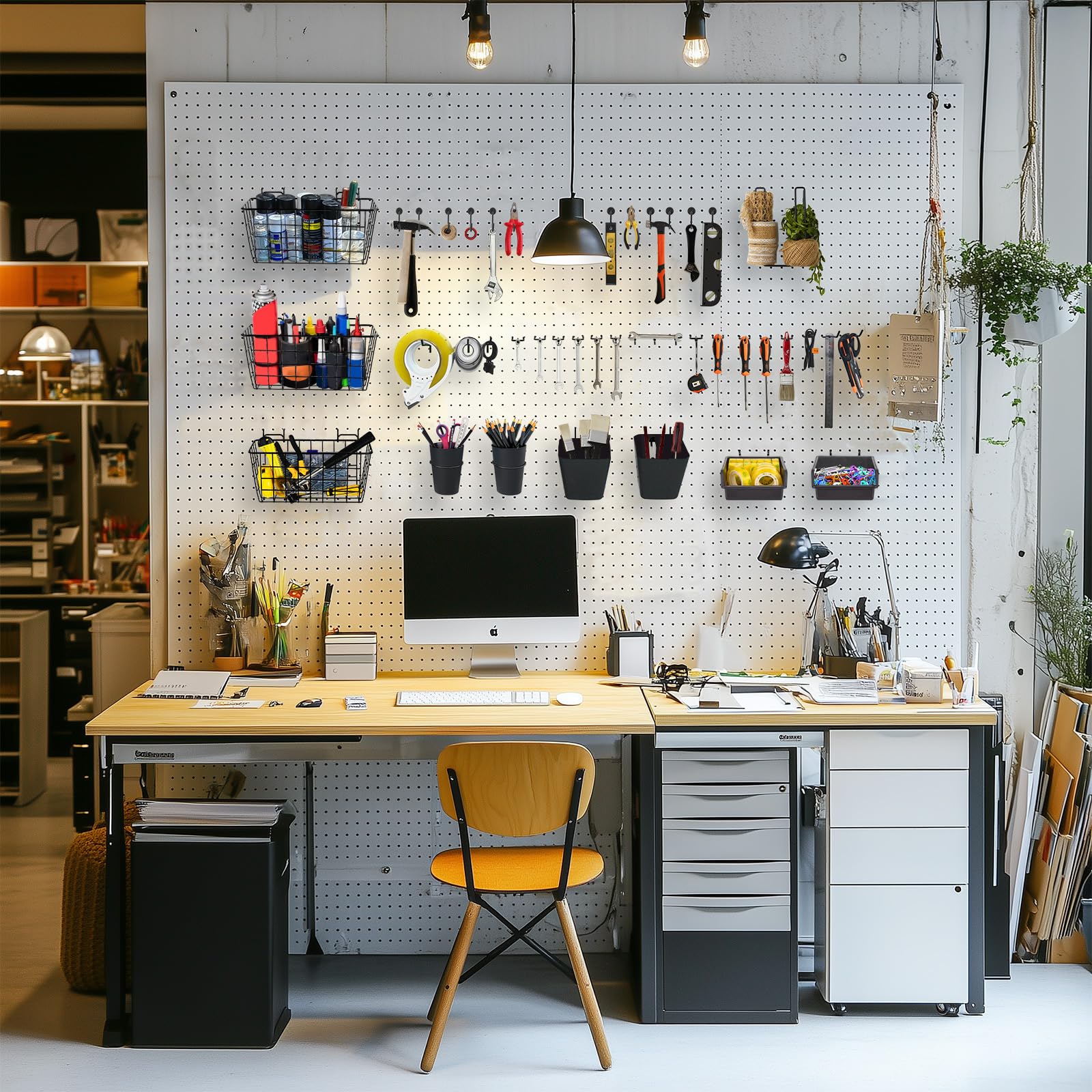 G.CORE pegboard L-hook versatile mounting for fixtures.