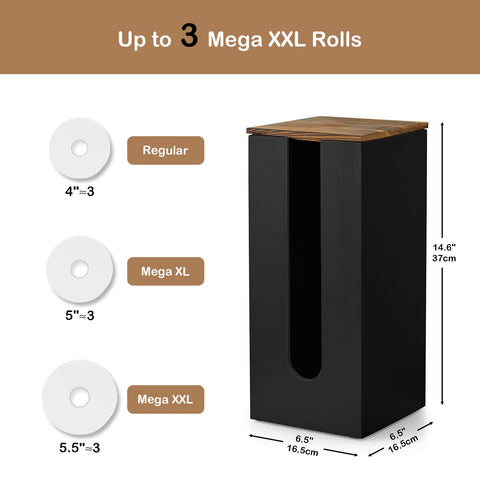 GCWSTJK three-roll capacity demonstrates generous roll storage.