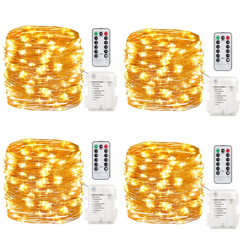 GDEALER 50-LED fairy lights on a battery box for versatile indoor placement