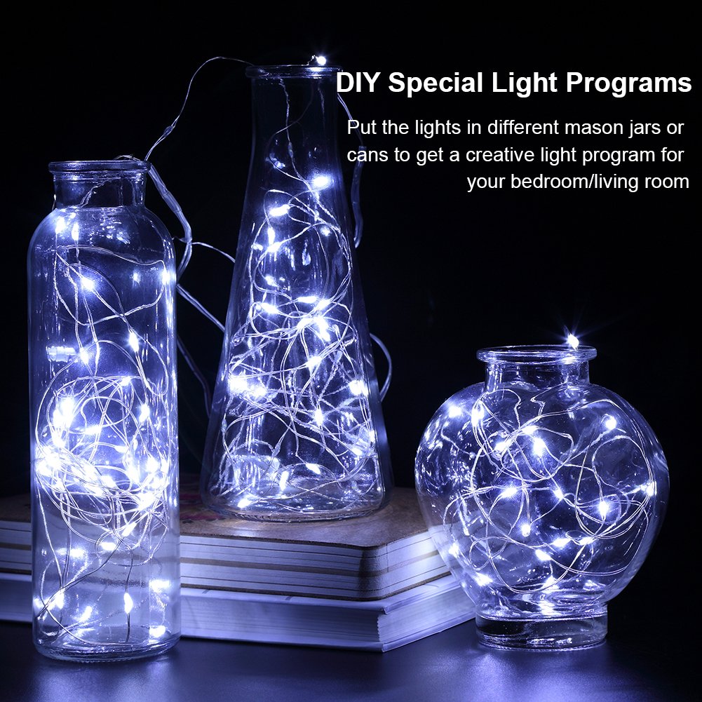 GDEALER eight lighting modes for twinkle, wave, and steady lighting.