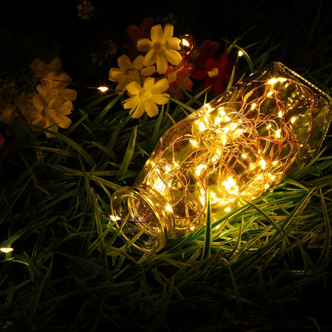 GDEALER IP67 waterproof copper wire lights for outdoor setups