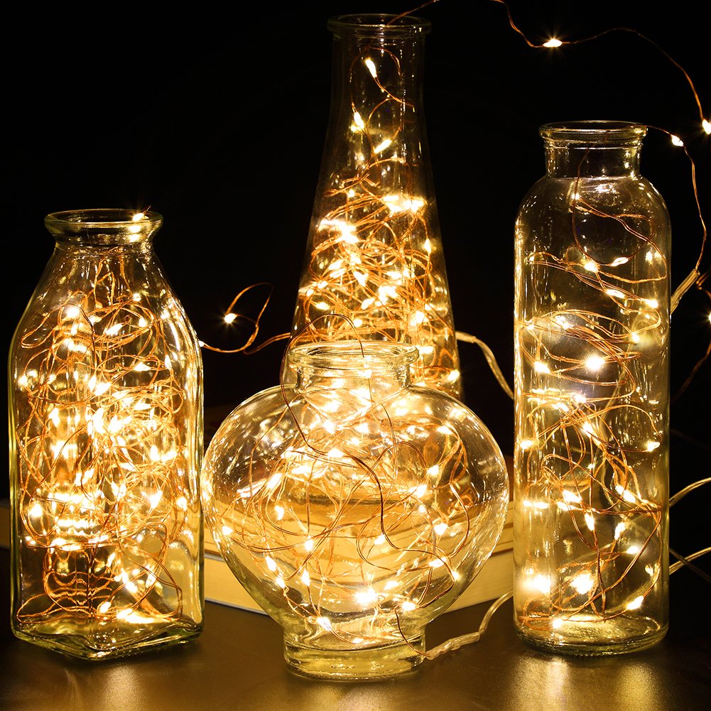 GDEALER built-in timer fairy lights enabling timed ambiance