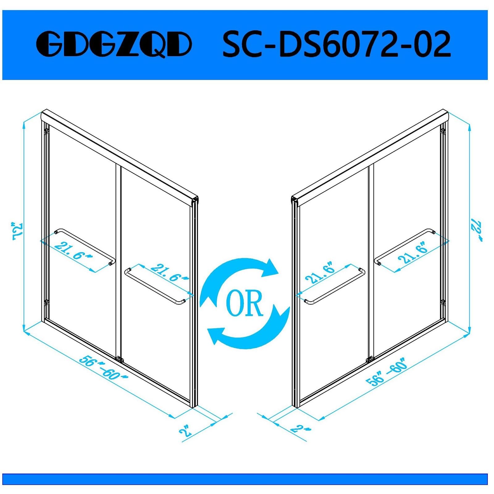 GDGZQD double sliding doors with clear glass enable smooth, dual-direction access.