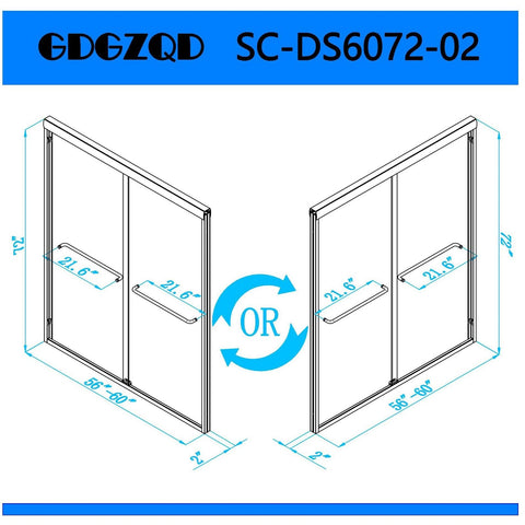 GDGZQD double sliding doors with clear glass enable smooth, dual-direction access.