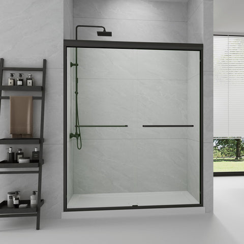 GDGZQD semi-frameless sliding shower door, 60x72 inches, creates a roomy, modern bath.