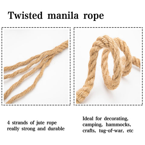 GDHSWJ natural hemp rope hanging and hammocks setup.