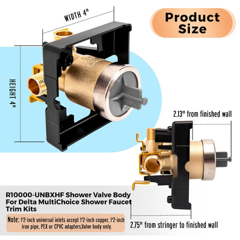 GDLIN R10000 UNBXHF universal inlet connector supporting flexible installation.