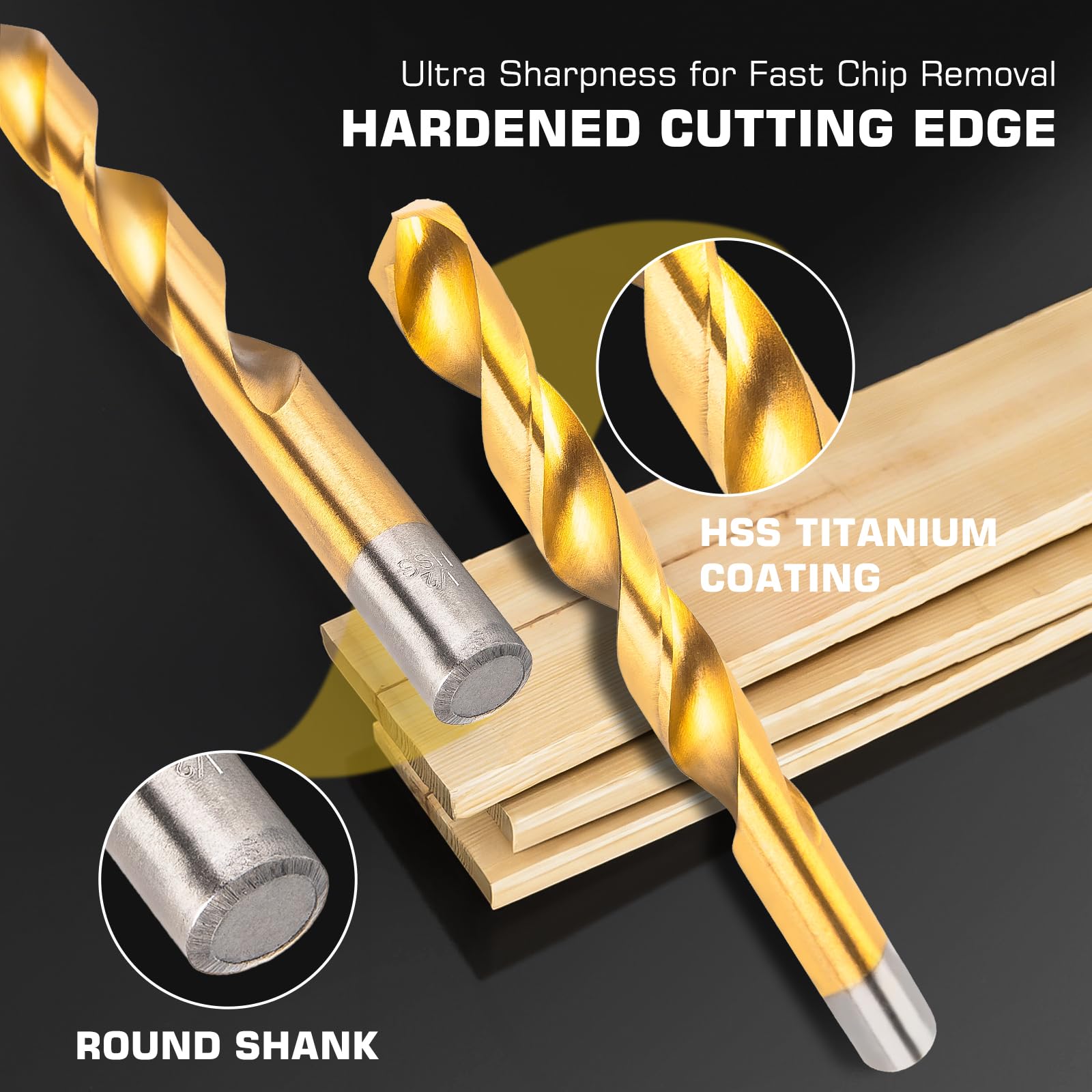 GDLIN high-speed steel construction provides durability and smooth drilling