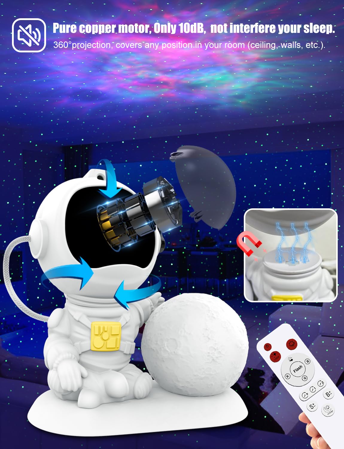 GDNZDUTS Astronaut Galaxy Projector makes a thoughtful gift for birthdays and holidays.