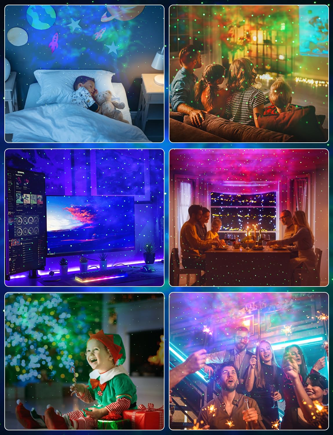 GDNZDUTS Astronaut Galaxy Projector child-friendly night light for bedtime routine.