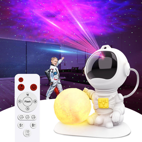 GDNZDUTS Astronaut Galaxy Projector remote control for effortless night-light customization.