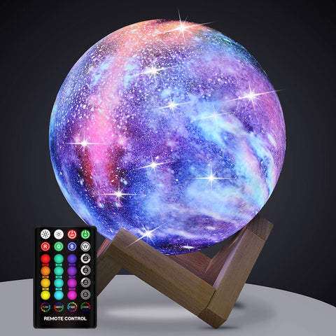 GDPETS Moon Lamp 4.8-inch with wood stand provides a cozy, kid-friendly glow for bedtime.
