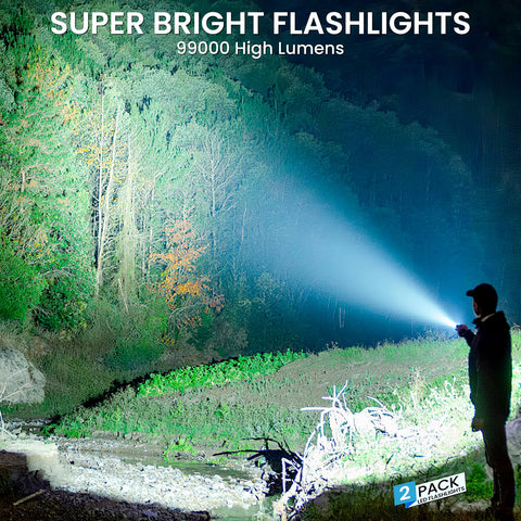 GDPLUS rechargeable flashlight and battery extending outdoor runtimes