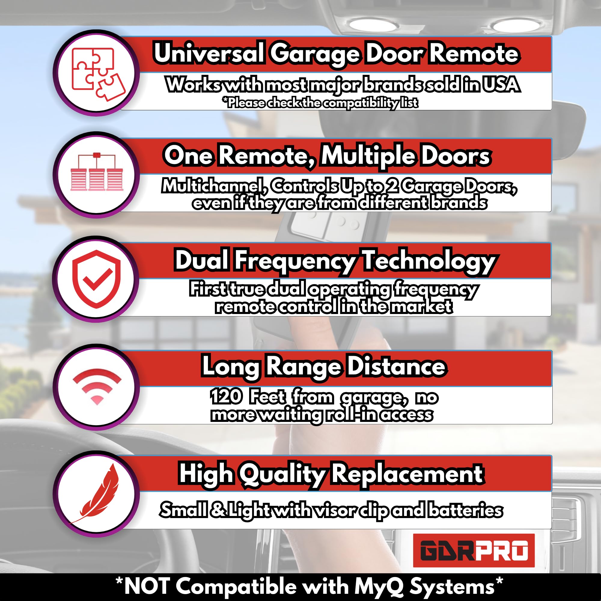 GDR PRO universal remote durability and long battery life in daily use.