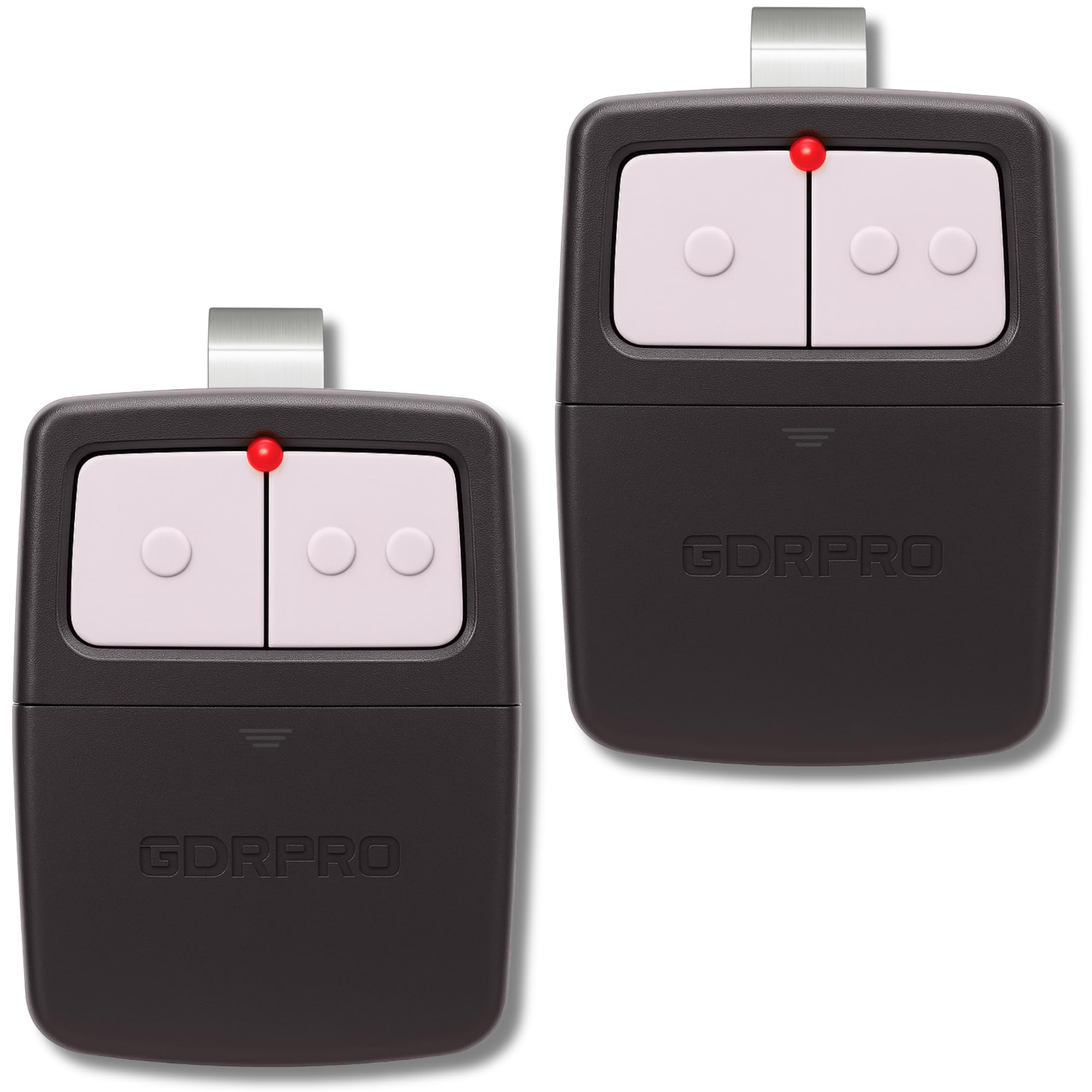 GDR PRO 2X remote front view with dual-button control for two doors.