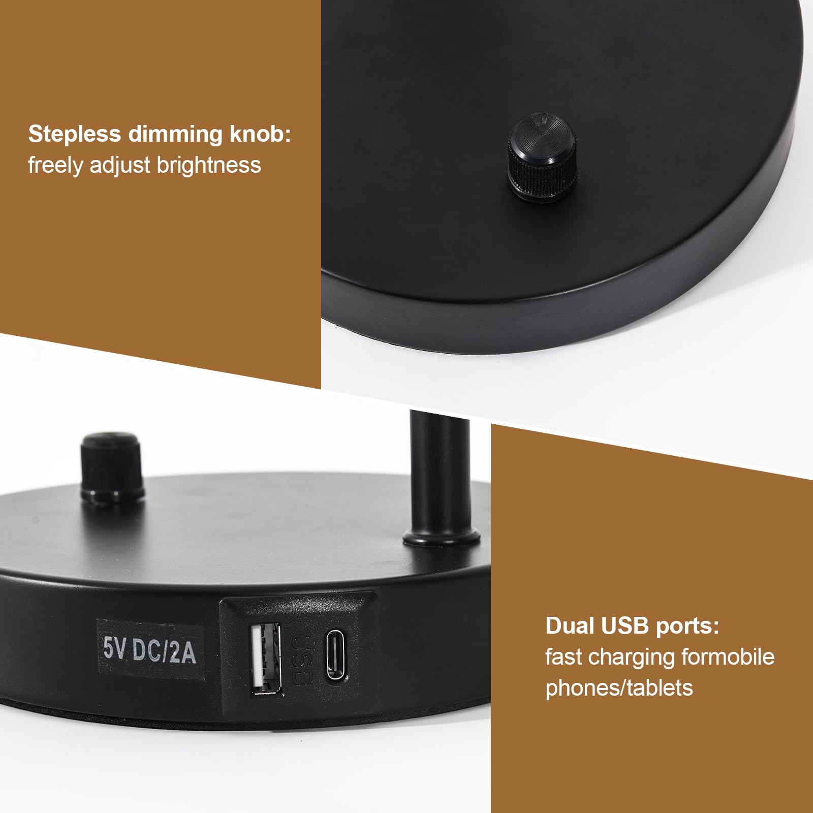 GDRKNP black metal body with white shade adds modern style