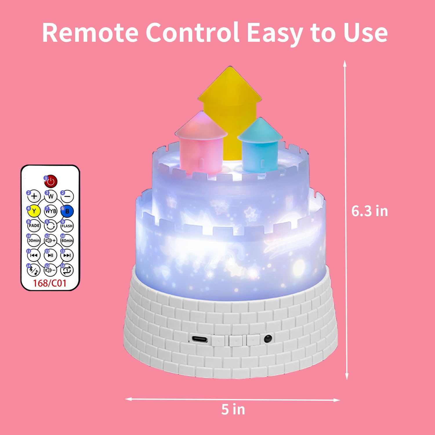 GDSZBYSM Remote control and timer for easy brightness and sound management.
