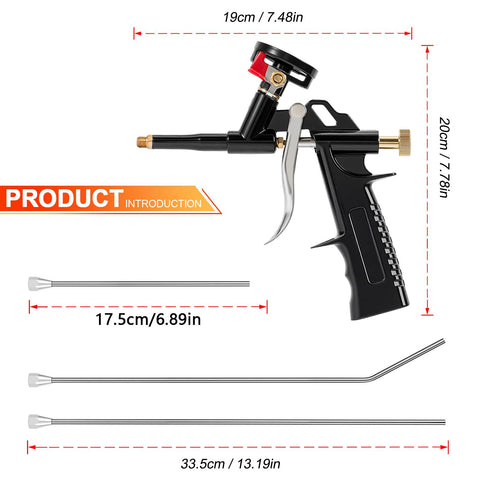 GDUSMCN foam spray gun with 3 nozzles enables precise dispensing options