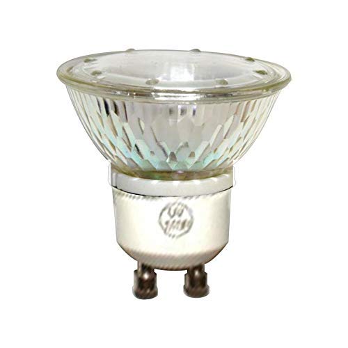 GE 35-Watt EQ dimmable halogen flood bulb in use, great for kitchens and hallways.