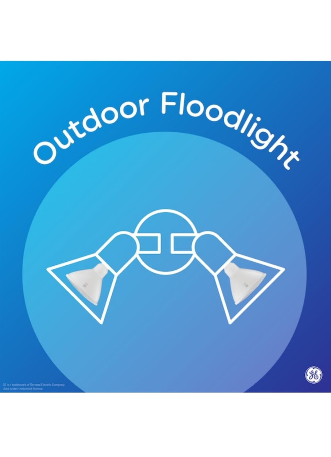 GE 90-watt equivalent PAR38 floods spaces with cool daylight.
