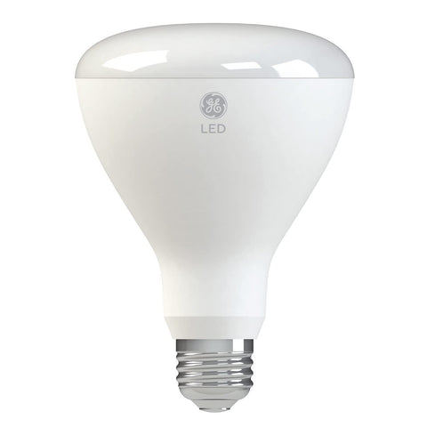 GE Daylight LED floodlight bulbs, dimming-ready, ideal for adjustable brightness in living spaces.