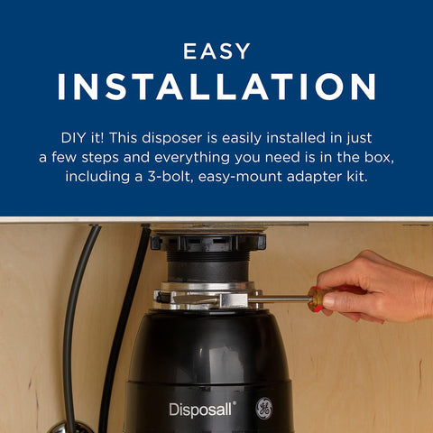 GE Disposall anti-jam design helps prevent clogs.