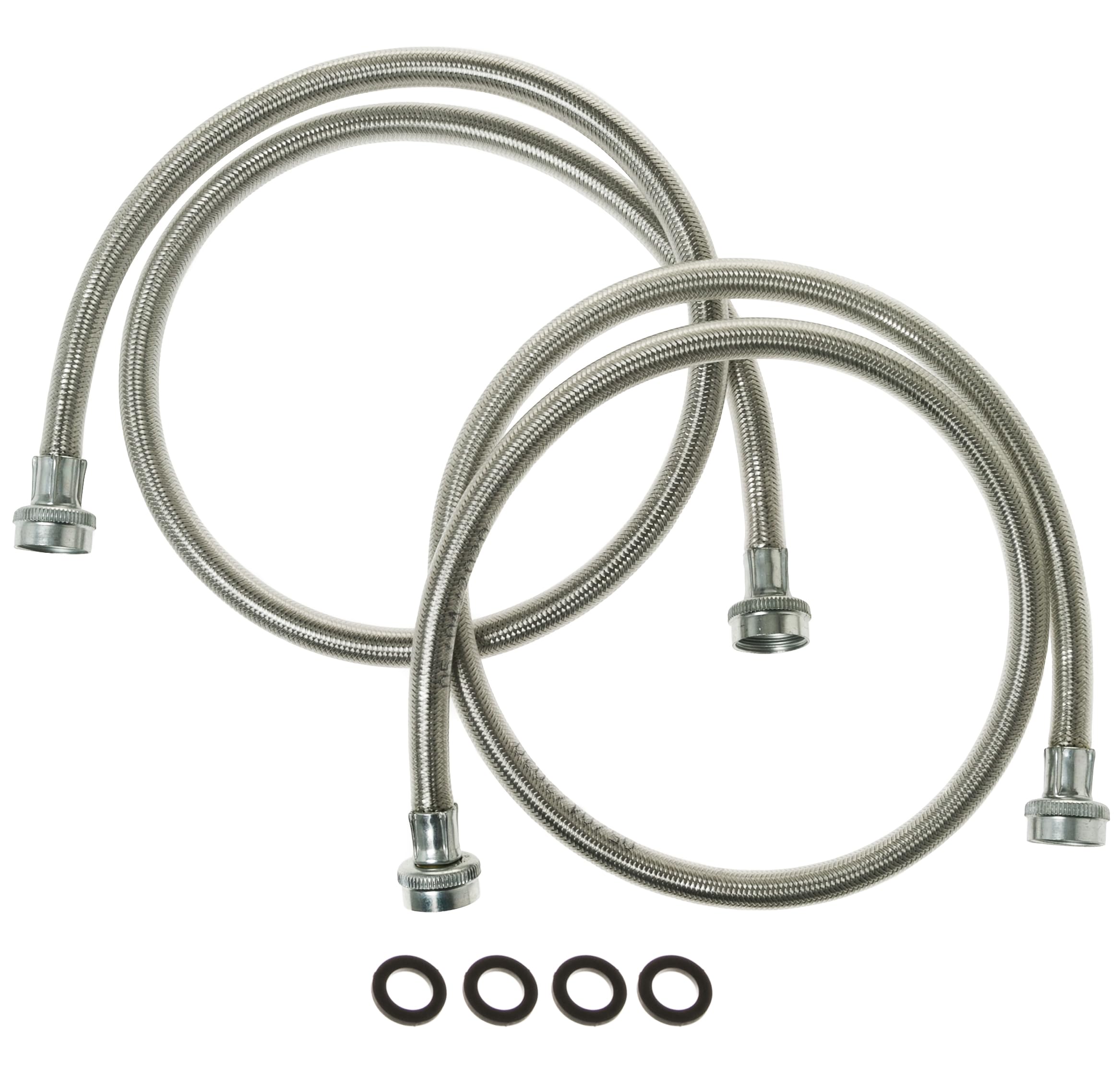 GE lead-free stainless steel hose with protective polymer coating for chemical resistance