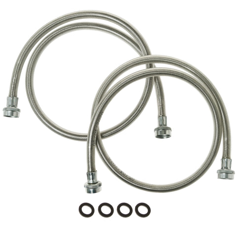 GE lead-free stainless steel hose with protective polymer coating for chemical resistance
