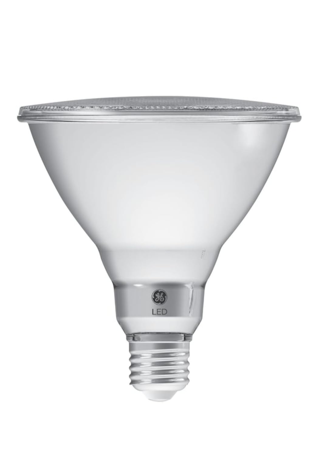 GE LED PAR38 daylight bulb in recessed lighting provides instant brightness.