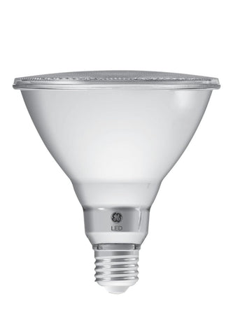 GE LED PAR38 daylight bulb in recessed lighting provides instant brightness.