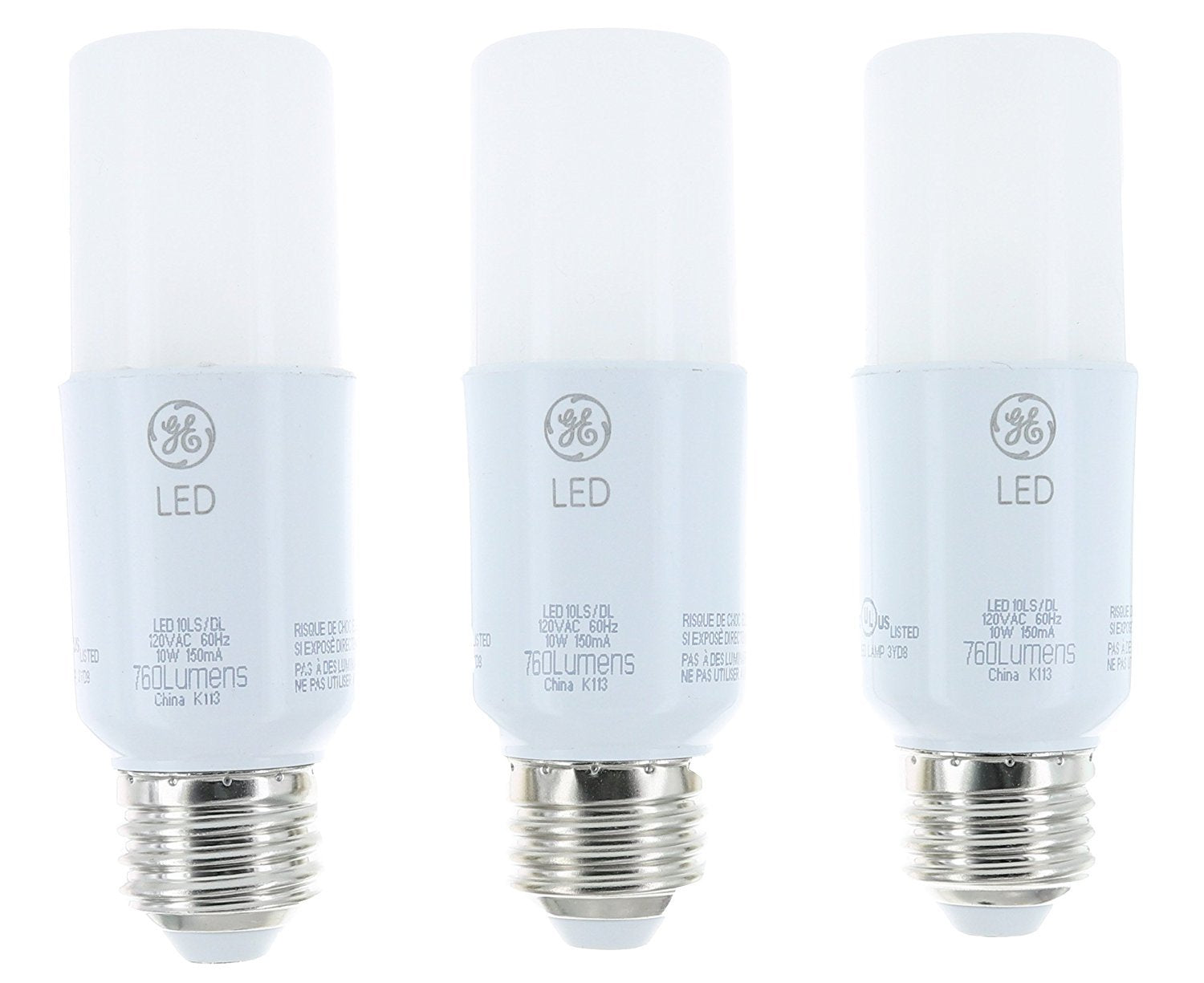 GE Lighting 79369 Bright Stik bulb, front view, daylight brightness for energy-efficient rooms