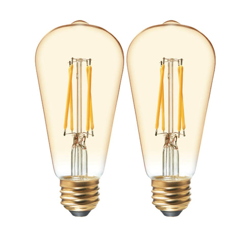 GE Lighting vintage Edison LED bulb with amber glass for visible chandeliers