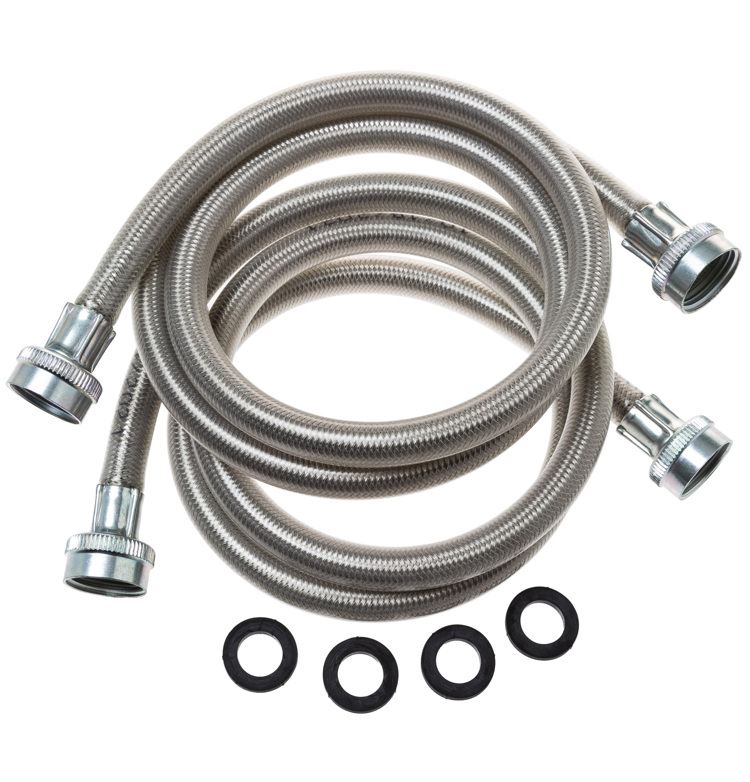 GE PM14X10005 braided stainless steel hose exterior for durable washer connection