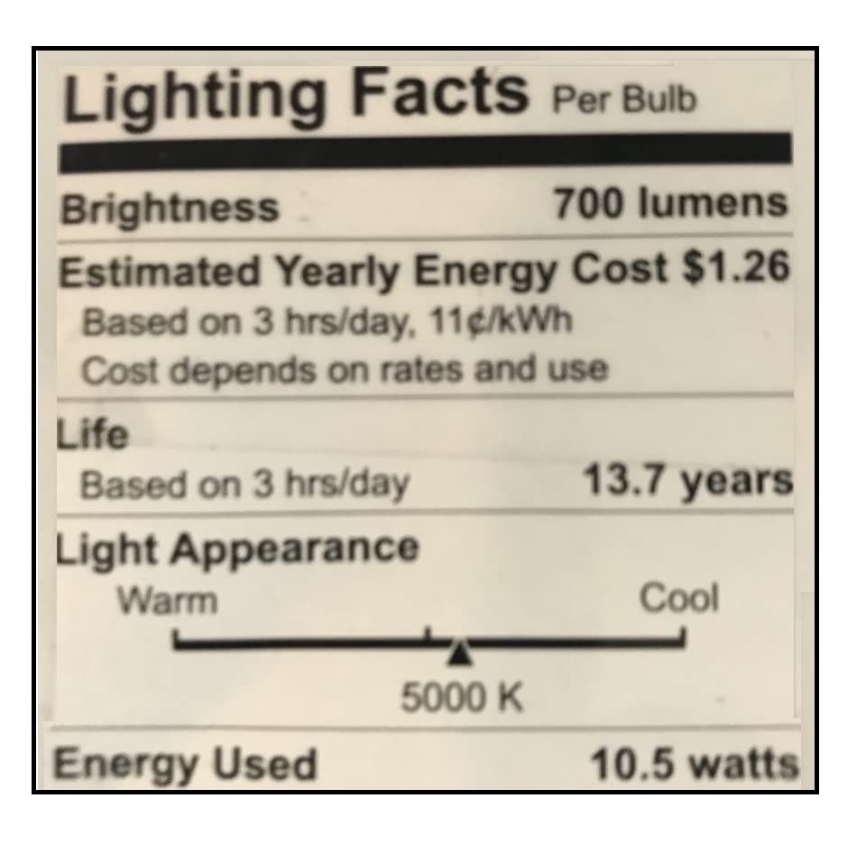 GE Refresh BR30 LED six-pack in living room setup with wide beam.