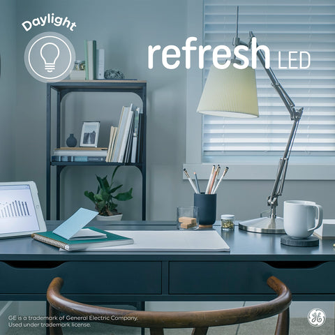 GE Refresh clear decorative bulbs four-pack displayed for entryway decor