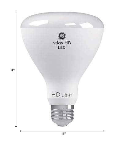 GE Relax BR30 LED bulb with E26 base in recessed fixture installation