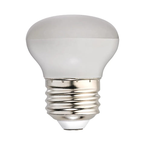 Close-up of GE Relax dimmable R14 bulb showing smooth dimming for ambiance.