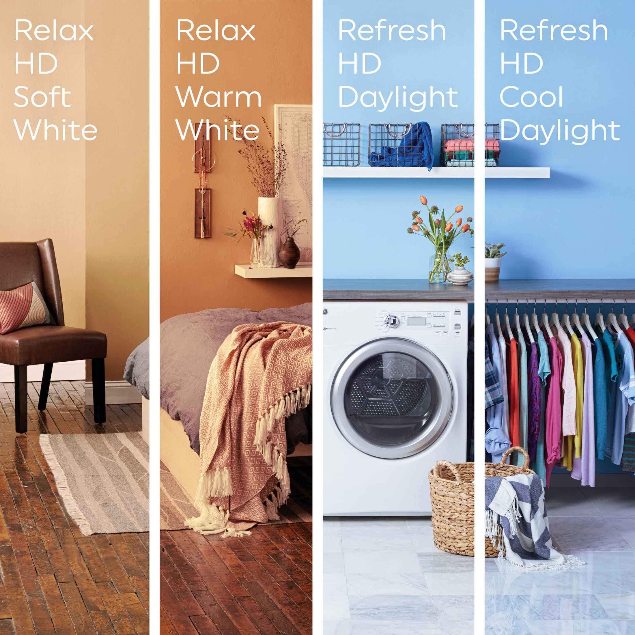 GE Relax energy-saving 5.5W replacement reduces power use.