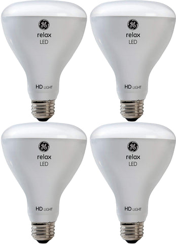 GE Relax LED floodlight with a soft white beam enhances cozy living spaces.