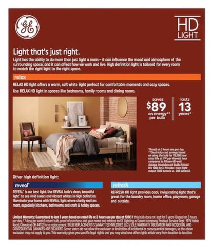 GE Relax ST19 dimmable LED bulbs offer adjustable brightness