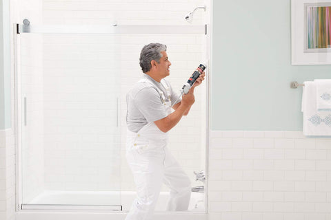 GE Supreme Silicone offers lifetime mold-free protection in bathroom environments.