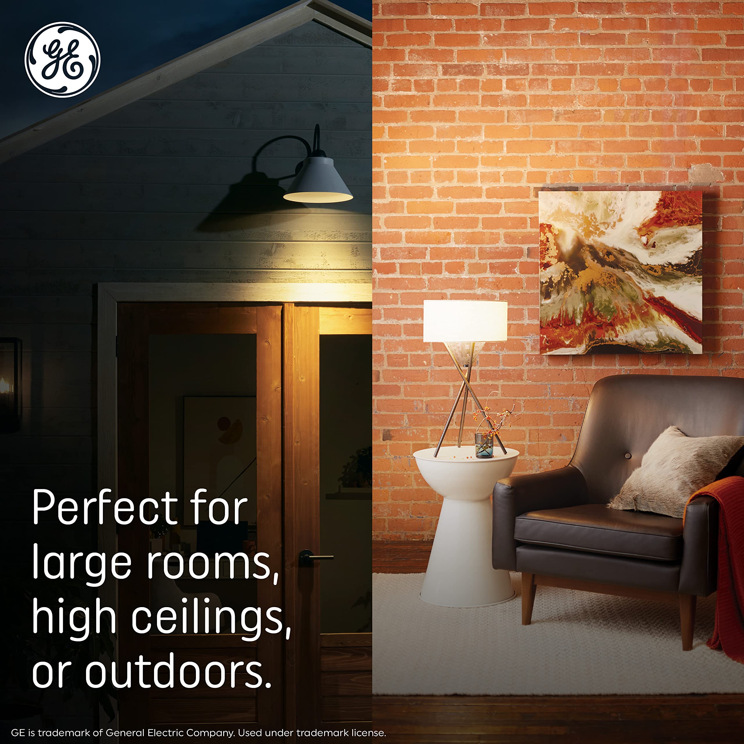Instant full brightness from GE Ultra Bright, ideal for quick lighting.