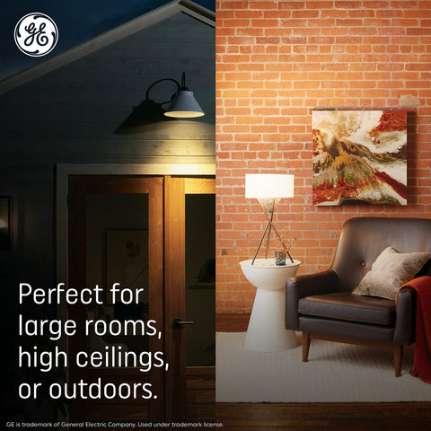 Instant full brightness from GE Ultra Bright, ideal for quick lighting.