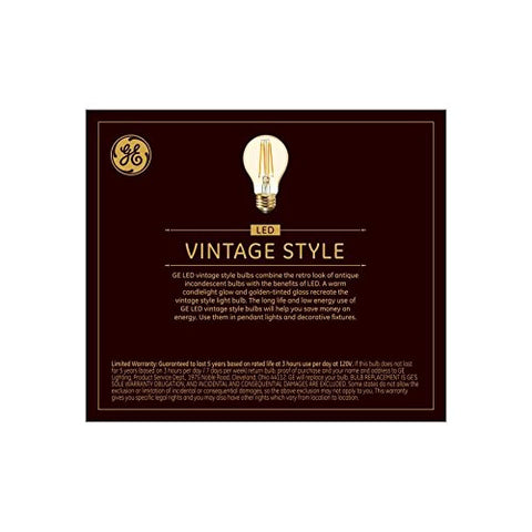GE Vintage Style amber glass A19 LED bulb installed in pendant lights creates candlelight ambiance