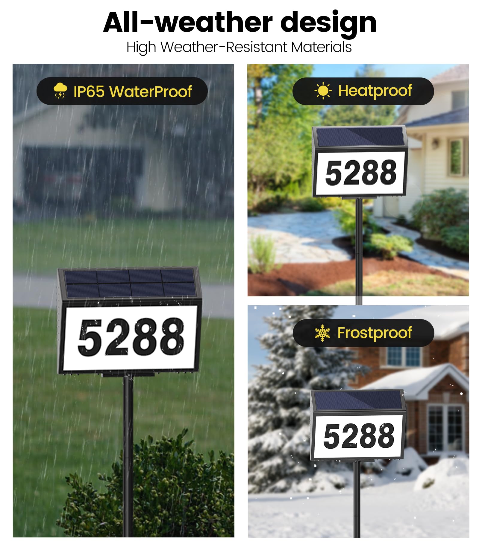 GEAGMAGC solar house numbers package includes everything for quick setup