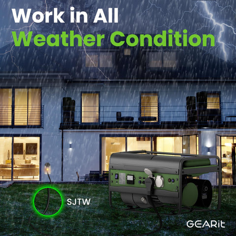 GEARit ETL-certified three-prong plug for safe power delivery outdoors