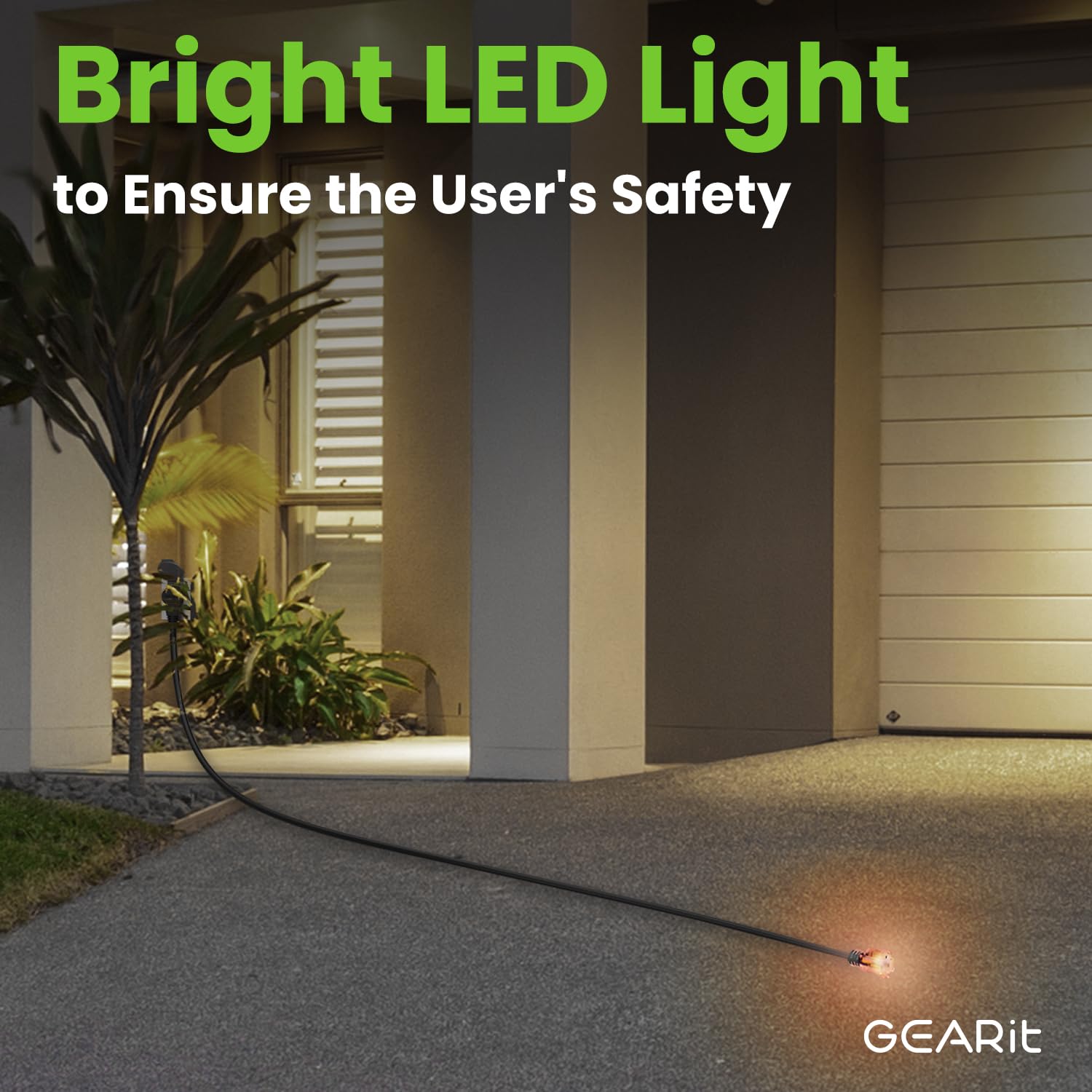 GEARit LED indicators show active power flow on connectors in dim light